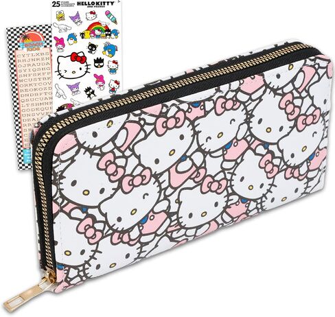SANRIO Hello Kitty Wallet for Women Set - Bundle with a Wallet for Women Plus Stickers, More Hello Kitty Accessories in Saudi Arabia