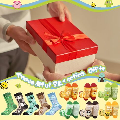 Shihanee 11 Pairs Novelty Funny Socks for Women Men Positive Animal Pickle Potato Bee Chicken Duck Owl Cotton Crew Socks Bulk Cute Novelty Gifts for Teens Coworkers Friends in Kuwait