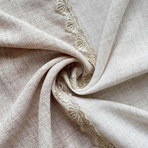 Tie Up Linen Curtains Privacy Rod Pocket Balloon Roman Shade for Bathroom Small Window 1 Panel Beige W51 x L39 Inch in Kuwait