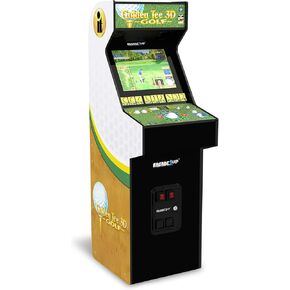 آلة أركيد 1UP Golden Tee 3D Deluxe Arcade، مصممة لمنزلك، خزانة بطول أكثر من 5 أقدام مع 8 ألعاب كلاسيكية in Saudi Arabia