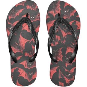 Red Bat Women's Flip Flop Sandal, Casual Summer Sandals, Mens Flip Flops for Beach Outdoor XS in Saudi Arabia