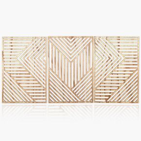 Motivilla 3 Pieces Wood Wall Art Floral Decor, 3D Layered Flowing Flower Wooden Wall Sculptures, Nature Inspired Hanging Aesthetic Decor for Living Room Bedroom Office (Dark Flower, Large) in Saudi Arabia