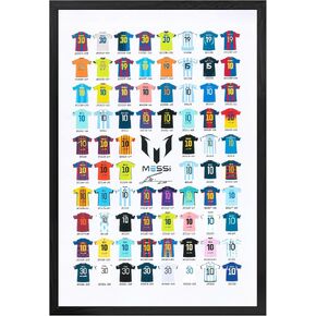 Mofesun Football Jersey Collection Framed Poster, Wall Art ，Football Poster，Soccer Poster，Wall Decoration For Boy's Bedroom,Football Fan Must Have (Black frame, 8 "x 10") in Saudi Arabia