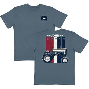 John Deere Red, White & Blue Patriotic Tractor Tee Shirt in Kuwait