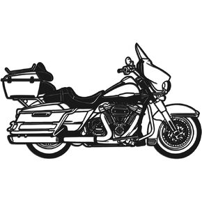 JEWLOVE Matte Black Classic Touring Motorcycle Metal Wall Art, 14.1" × 8.1" Cruiser Bike Decor for Garage, Man Cave & Motorcycle Enthusiasts in Kuwait