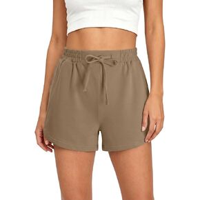 KISSMODA Women High Waist Drawstring Sweat Shorts Soft Elastic Pockets Workout Running Yoga Casual Summer Short Pants in Saudi Arabia