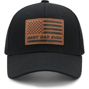 Best Dad Ever American Flag Trucker Hat, Fathers Day Birthday Gifts for Dad Husband from Daughter Wife Son in Saudi Arabia