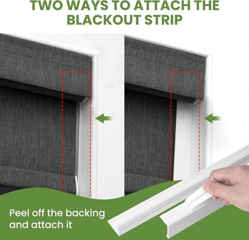 No Drill No Tools Blackout Roller Shades Cordless Easy Install Roller Blinds Thermal Insulated Windows Shades for Indoor Windows, Blackout Hemp Spinning, 28" W x Custom Height in Saudi Arabia
