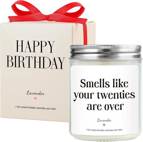 PHD CAKE 30th Birthday Gifts for Girls Boys, Birthday Candles, Natural Soy Wax Lavender Handmade, 7oz in Kuwait