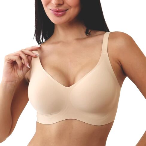 Wireless Bras for Women No Underwire Seamless Push Up Comfort T-Shirt Bra in Saudi Arabia