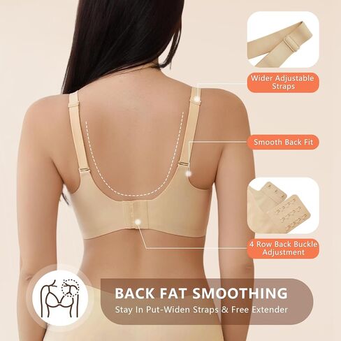 Wireless Bras for Women No Underwire Seamless Push Up Comfort T-Shirt Bra in Saudi Arabia