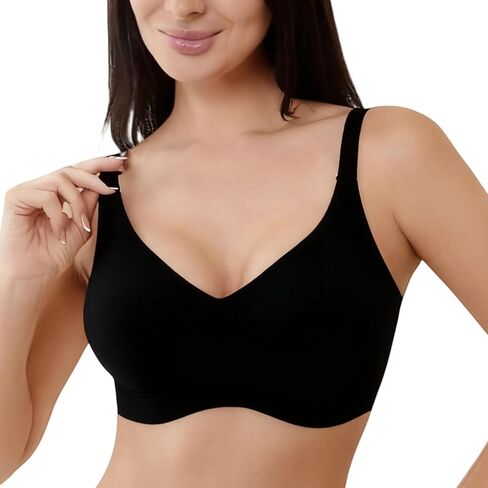 Wireless Bras for Women No Underwire Seamless Push Up Comfort T-Shirt Bra in Saudi Arabia