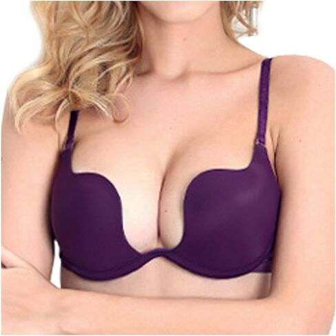 Nanier Women's Deep U Push Up Multi-Way Convertible Plunge Bra in Saudi Arabia