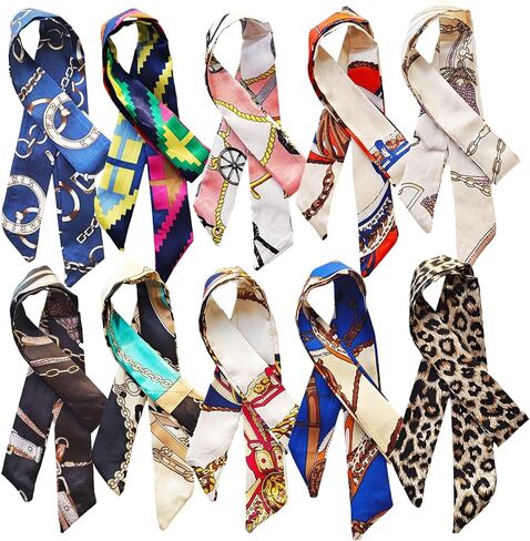 10 Pack Scarf Bags for Women, Purse Handbag Scarfs, Hair & Neck Scarves in Saudi Arabia