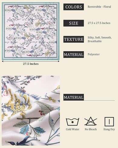 AWAYTR 27.5" Reversible Head Scarf for Women - Neck Scarf Like Silk Hair Bandanas Women Head Wrap Sleep Headscarf in Kuwait