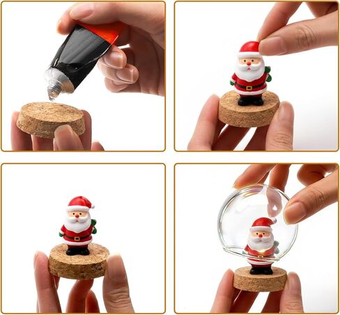Eorbow 9 Pack Round Glass Cloche Display Dome, 2.6 Inch Decorative Glass Bell Jar, Small Globe Display Cases with Cork Base for Christmas Party Favor, Plants, Fairy Lights, Table Decors in Kuwait
