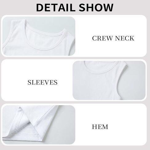 3 Pack Boys Tank Tops Boys Undershirts Soft Cotton Shirts Kids Sleeveless Tank Tops Shirts for Youth（2T-16Y） in Saudi Arabia