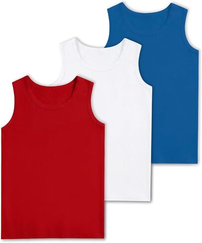 3 Pack Boys Tank Tops Boys Undershirts Soft Cotton Shirts Kids Sleeveless Tank Tops Shirts for Youth（2T-16Y） in Saudi Arabia