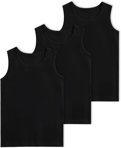 3 Pack Boys Tank Tops Boys Undershirts Soft Cotton Shirts Kids Sleeveless Tank Tops Shirts for Youth（2T-16Y） in Saudi Arabia