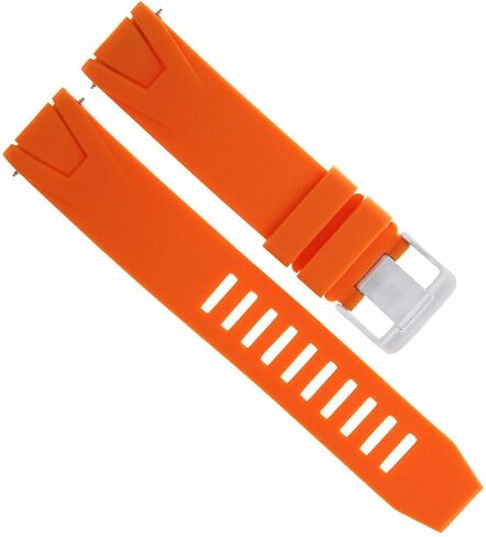 Ewatchparts Orange Rubber Band Strap Bracelet Compatible With 41mm Omega Seamaster 20mm Planet Ocean in Saudi Arabia