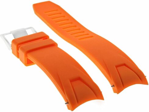 Ewatchparts Orange Rubber Band Strap Bracelet Compatible With 41mm Omega Seamaster 20mm Planet Ocean in Saudi Arabia