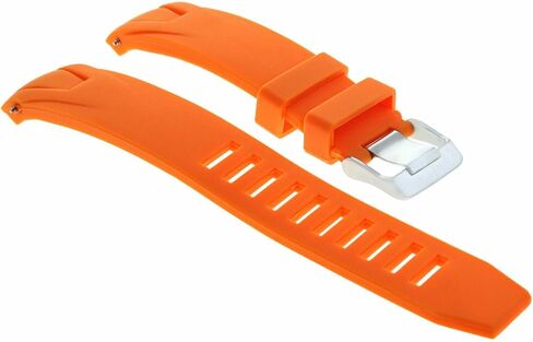 Ewatchparts Orange Rubber Band Strap Bracelet Compatible With 41mm Omega Seamaster 20mm Planet Ocean in Saudi Arabia