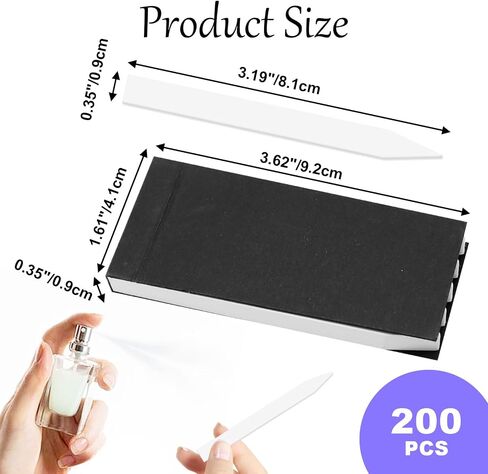 200Pcs Perfume Tester Strips Disposable Fragrance Tester Strips, Blotter Scent Strip Perfume Paper Test Strip for Diffuser Essential Oils Aromatherapy in Kuwait