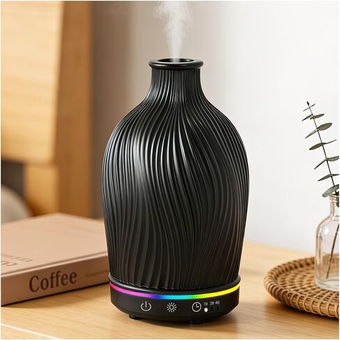 Essential Oil Diffuser 150ml,Resin Diffuser Ultrasonic Aromatherapy Humidifier with 1/2/4H Timer, 7 Color Lights, Auto Shut-Off, Whisper-Quiet for Home Bedroom Office in Saudi Arabia