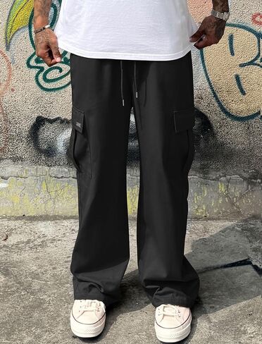 ZAFUL Men's Cargo Work Pants Drawstring Casual Joggers Hiking Outdoor Streetwear Track Jogging Sweatpants in Kuwait