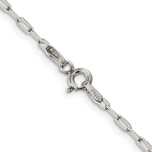 925 Sterling Silver 2mm Elongated Open Link Chain Necklace in Kuwait