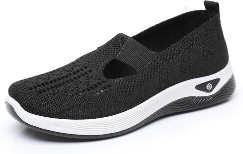 Women's Wide Fit Mesh Sneakers Lightweight Cushioned Insole Flexible PVC Sole, All Season Plus Size Casual Athletic Walking Shoes in Kuwait