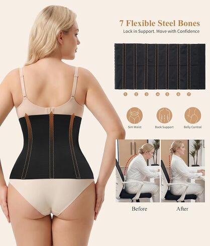 Irisnaya Wasit Trainer for Women Corset Shapewear Tummy Control Postpartum Faja Body Shaper Postpartum Waist Cincher in Saudi Arabia