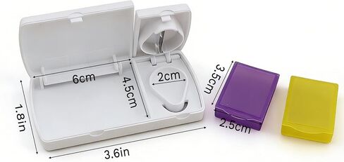 Travel Pill Organizer Cutter，Travel Pill Case Box Medicine Pill Organizer Pastillero Two Case with Cutter in Saudi Arabia