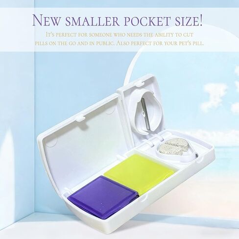 Travel Pill Organizer Cutter，Travel Pill Case Box Medicine Pill Organizer Pastillero Two Case with Cutter in Saudi Arabia