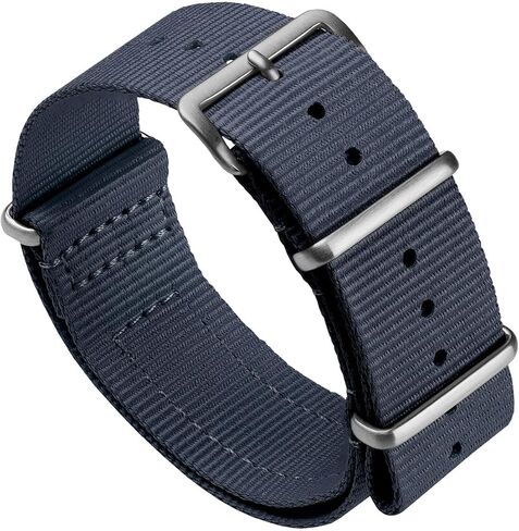 WatchGecko Standard Issue Nylon Watch Strap | Classic British MoD Inspired Nylon Watch Band, Stainless Steel Hardware, Double Layered, Military Style, Suits All Watches in Saudi Arabia