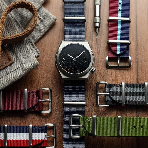 WatchGecko Standard Issue Nylon Watch Strap | Classic British MoD Inspired Nylon Watch Band, Stainless Steel Hardware, Double Layered, Military Style, Suits All Watches in Saudi Arabia