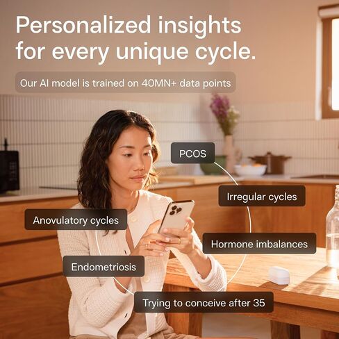 Inito Fertility Monitor & Hormone Tracker for Women | Track and Confirm Ovulation | Estrogen, LH, PdG, FSH | Includes 15 Test Strips + Free App | Wireless | Compatible with All iOS & Android Devices in Saudi Arabia