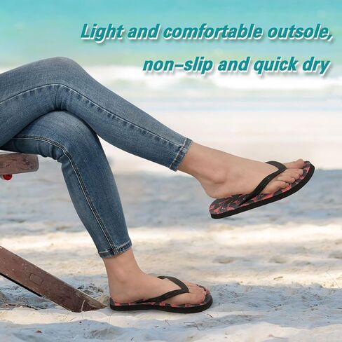 Red Bat Women's Flip Flop Sandal, Casual Summer Sandals, Mens Flip Flops for Beach Outdoor XS in Saudi Arabia