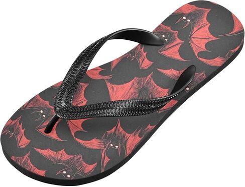 Red Bat Women's Flip Flop Sandal, Casual Summer Sandals, Mens Flip Flops for Beach Outdoor XS in Saudi Arabia