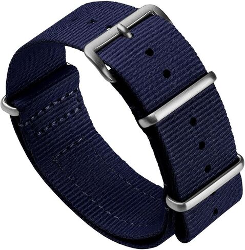 WatchGecko Standard Issue Nylon Watch Strap | Classic British MoD Inspired Nylon Watch Band, Stainless Steel Hardware, Double Layered, Military Style, Suits All Watches in Saudi Arabia