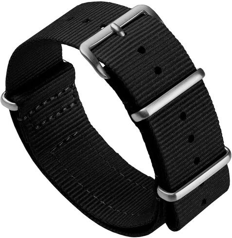 WatchGecko Standard Issue Nylon Watch Strap | Classic British MoD Inspired Nylon Watch Band, Stainless Steel Hardware, Double Layered, Military Style, Suits All Watches in Saudi Arabia