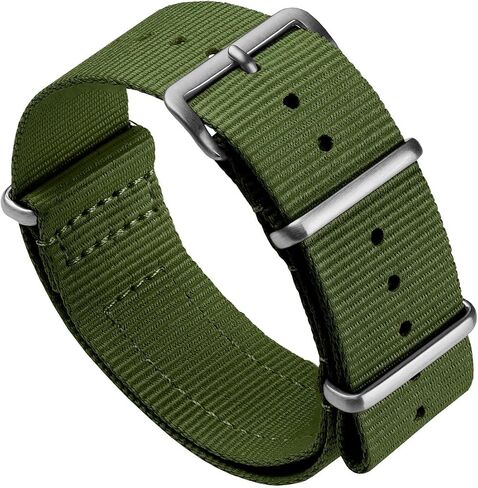 WatchGecko Standard Issue Nylon Watch Strap | Classic British MoD Inspired Nylon Watch Band, Stainless Steel Hardware, Double Layered, Military Style, Suits All Watches in Saudi Arabia