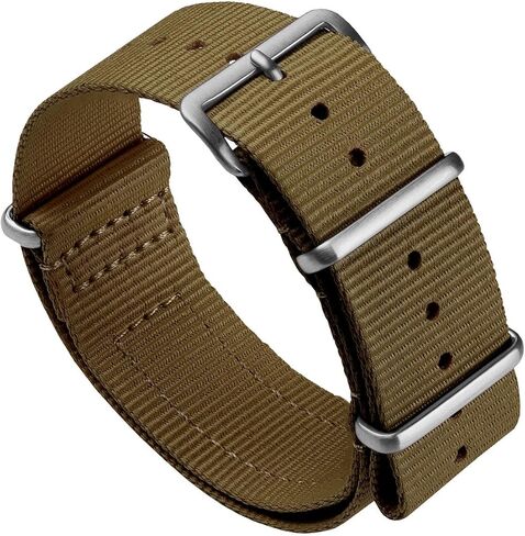 WatchGecko Standard Issue Nylon Watch Strap | Classic British MoD Inspired Nylon Watch Band, Stainless Steel Hardware, Double Layered, Military Style, Suits All Watches in Saudi Arabia