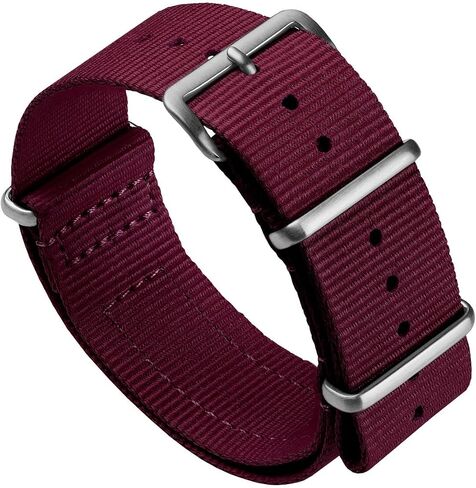 WatchGecko Standard Issue Nylon Watch Strap | Classic British MoD Inspired Nylon Watch Band, Stainless Steel Hardware, Double Layered, Military Style, Suits All Watches in Saudi Arabia
