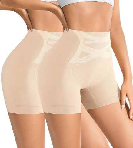 Slip Shorts for Under Dresses Seamless Underwear Anti Chafing Boyshorts Stretch High Waisted Panties for Women in Saudi Arabia