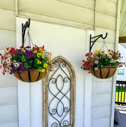 Artificial Flowers for Outdoors 16 Bundles Fake Flowers Fake Plants Spring Summer Decoration UV Resistant Fake Silk Flowers for Porch Patio Home Planter Window Box Yard Garden Decor in Saudi Arabia