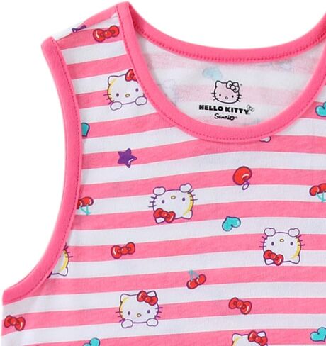 Hello Kitty Sanrio Girls Short Sleeve Shirt and Sleeveless Dress 2 Piece Set for Big Kids in Kuwait