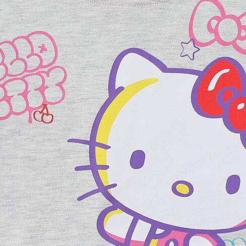 Hello Kitty Sanrio Girls Short Sleeve Shirt and Sleeveless Dress 2 Piece Set for Big Kids in Kuwait