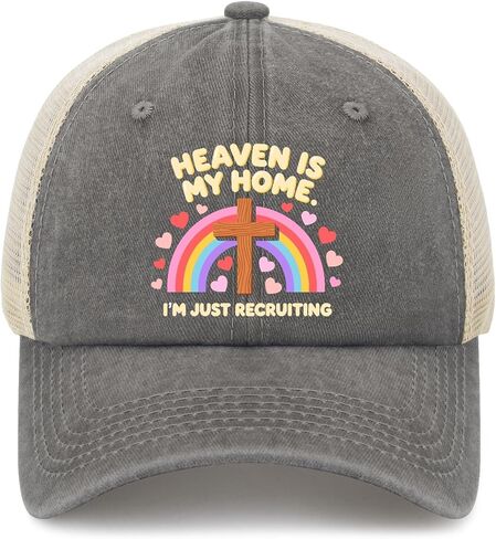 Heaven is My Home I'm Just Here Recruiting Hat for Daughter Cool Washed in Kuwait