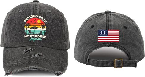 Retired 2026 Not My Problems Anymore Hat for Daughter Funny Washed Distressed in Kuwait
